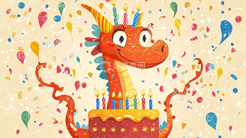 高清大图下载【趣麦麦图】卡通龙