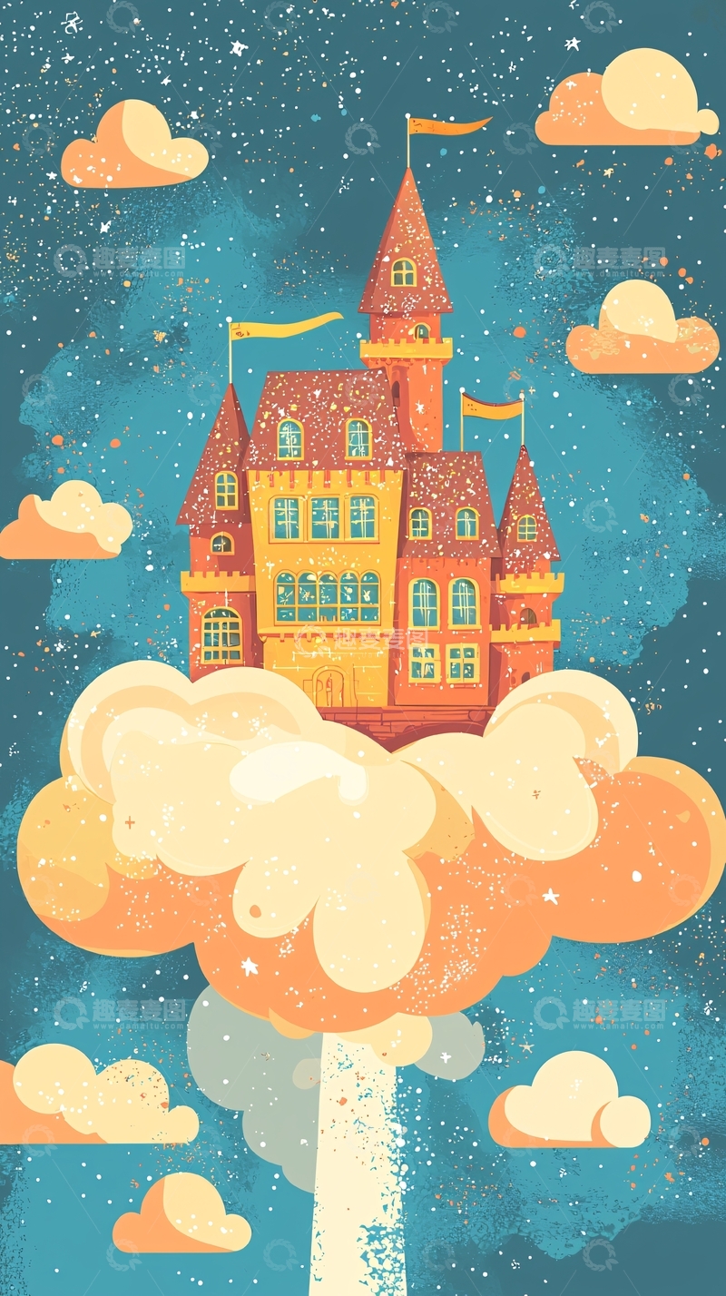 高清大图下载【趣麦麦图】云端城堡