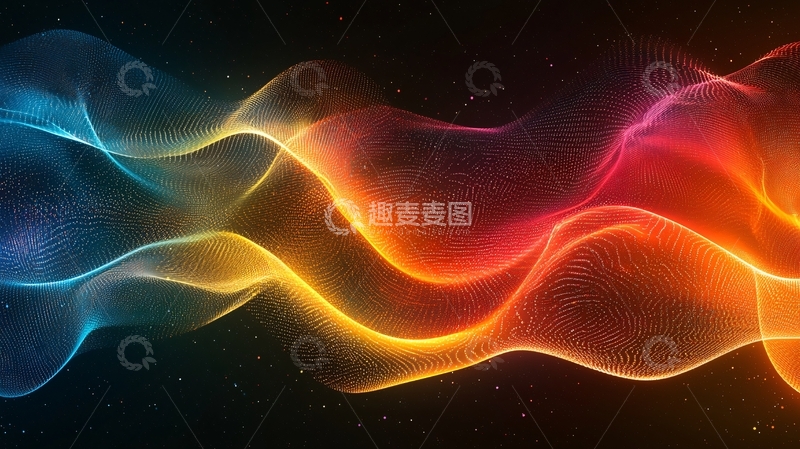 高清大图下载【趣麦麦图】彩色光波