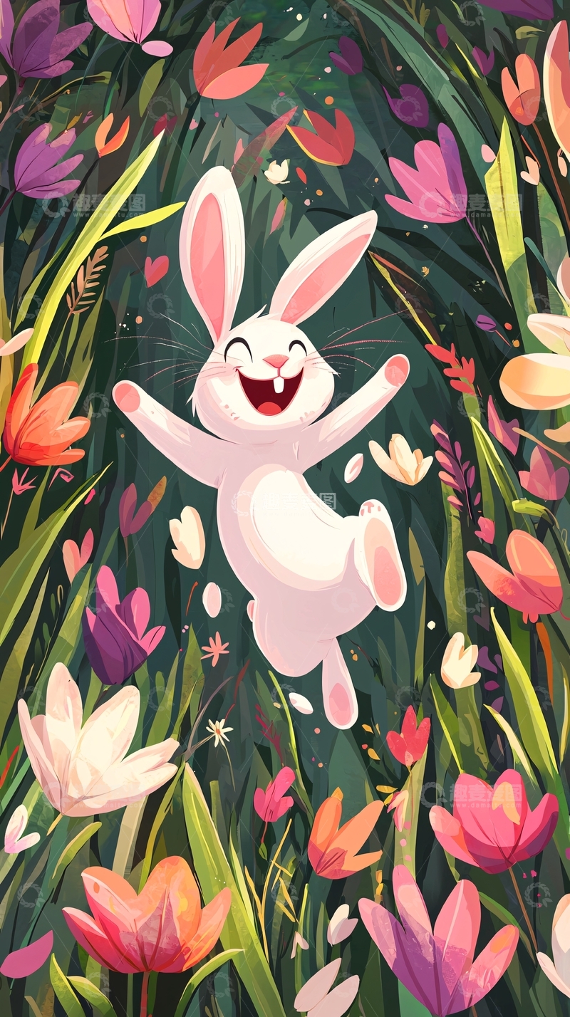 高清大图下载【趣麦麦图】快乐的小白兔