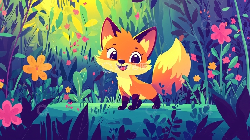 高清大图下载【趣麦麦图】森林小狐狸