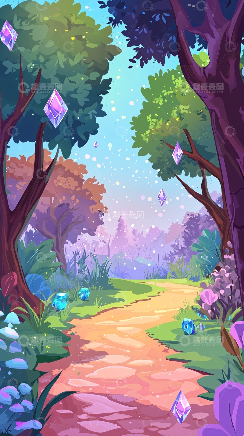 高清大图下载【趣麦麦图】梦幻森林小路28
