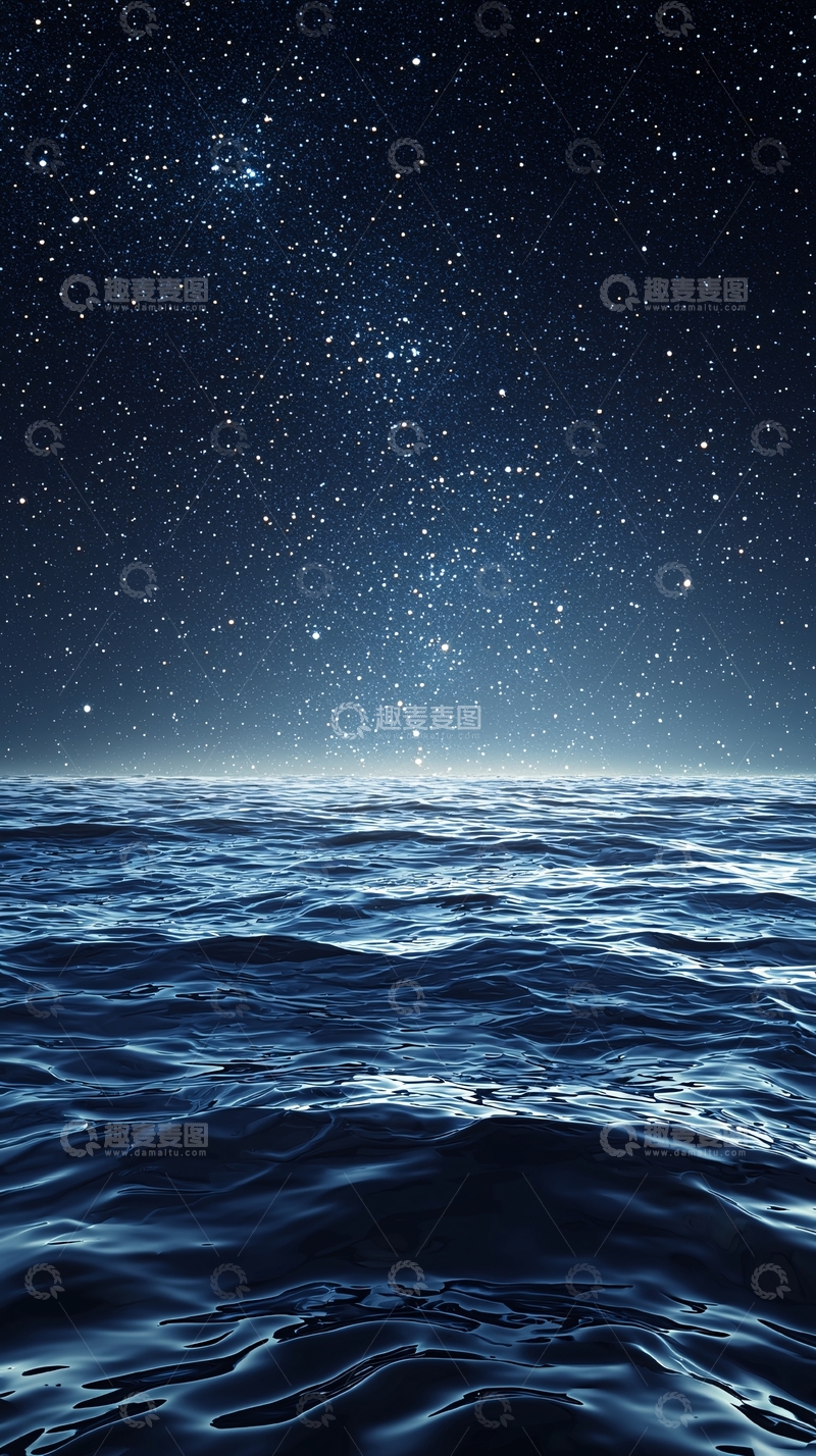 高清大图下载【趣麦麦图】星空大海