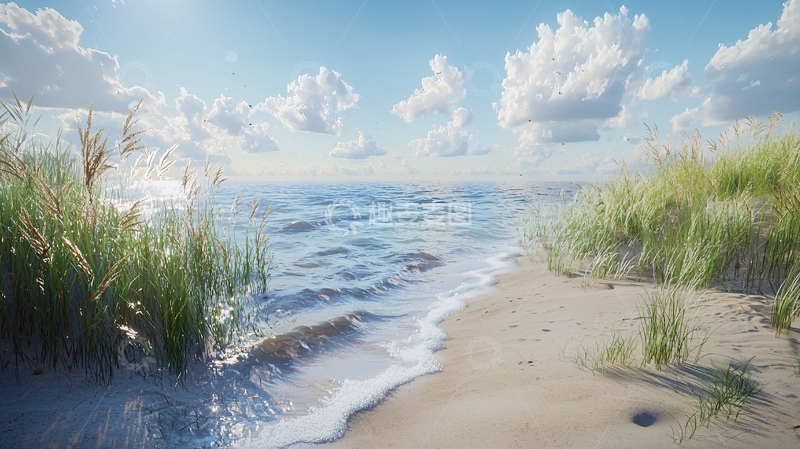 高清大图下载【趣麦麦图】海滩阳光海岸风景