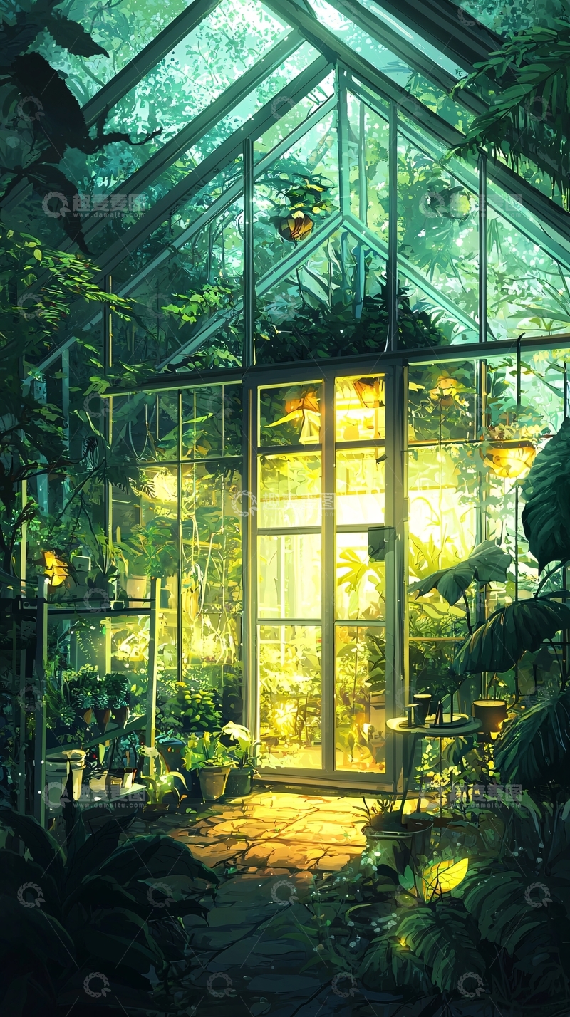 高清大图下载【趣麦麦图】梦幻玻璃温室