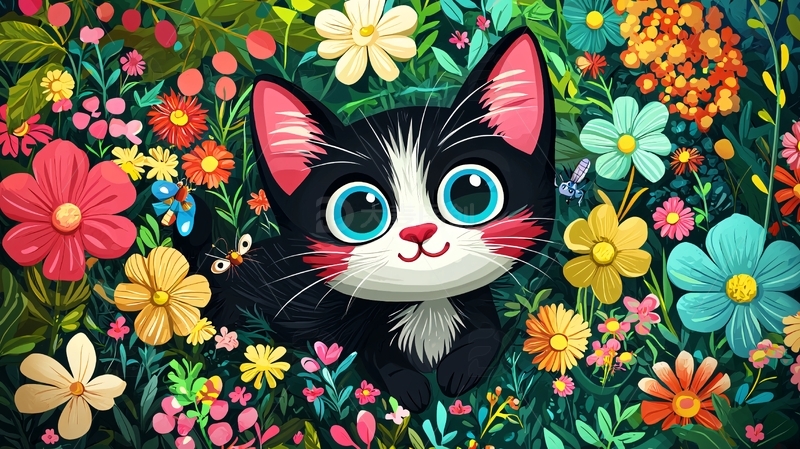 高清大图下载【趣麦麦图】卡通猫咪6