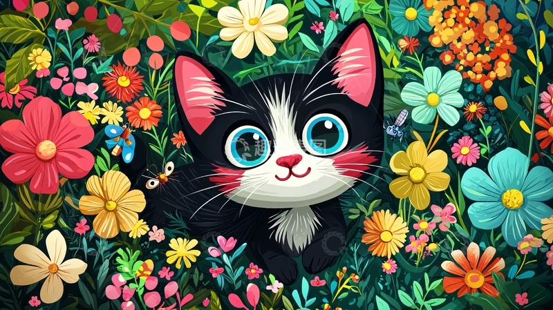 高清大图下载【趣麦麦图】卡通猫咪6