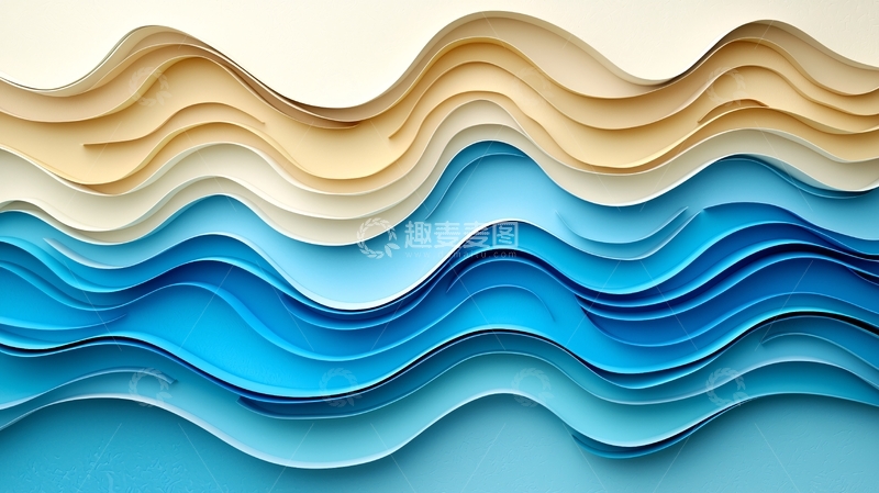 高清大图下载【趣麦麦图】纸艺波浪