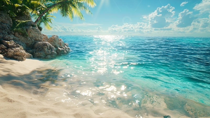 高清大图下载【趣麦麦图】热带海滩的阳光假日