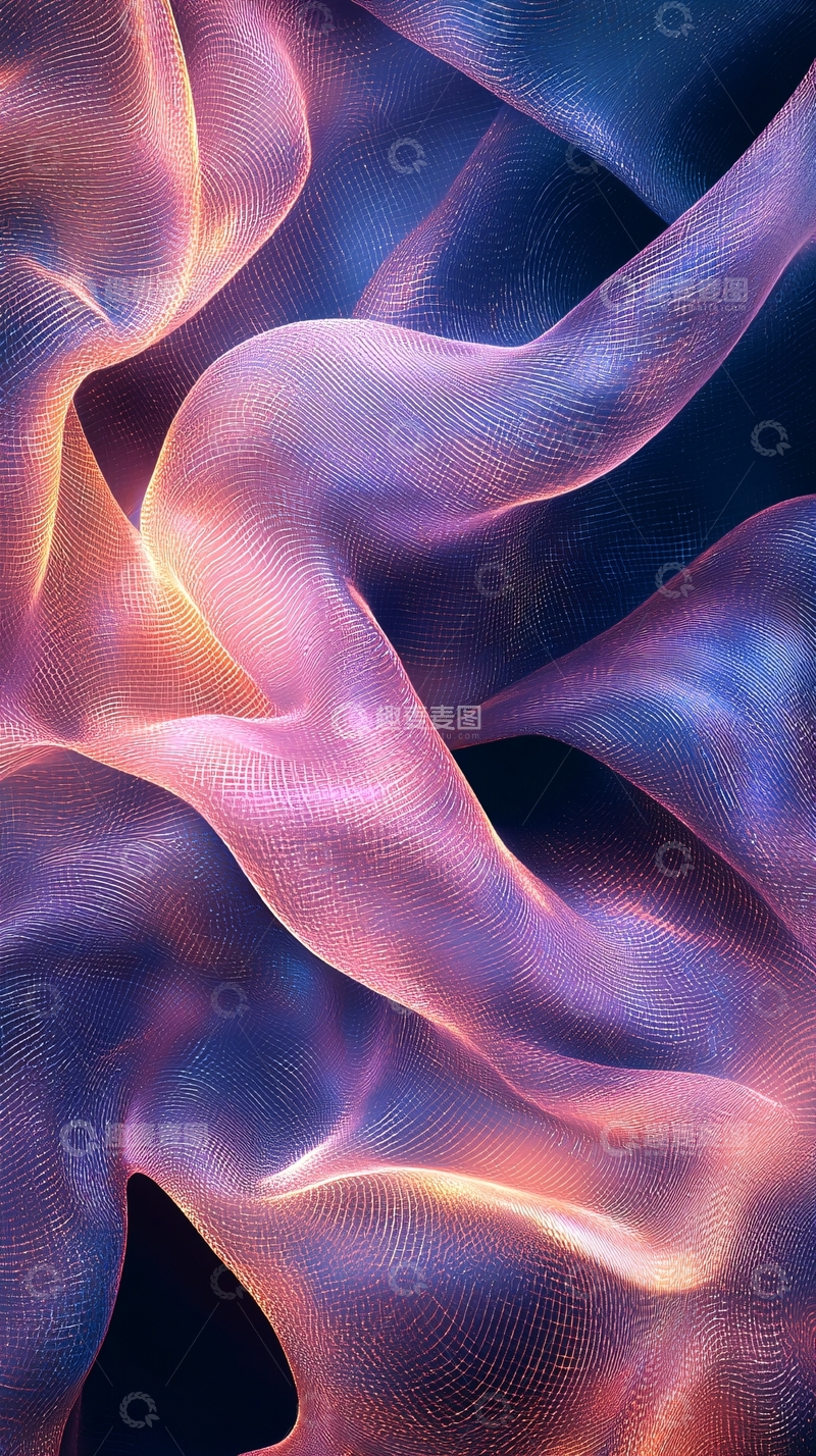 高清大图下载【趣麦麦图】紫色光晕丝绸