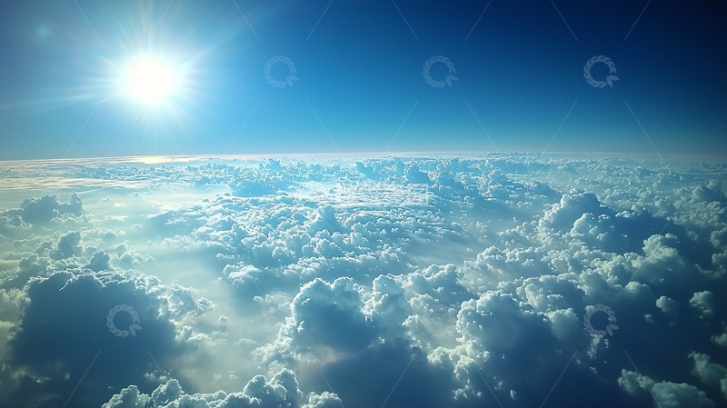 高清大图下载【趣麦麦图】万里无云的晴空俯瞰