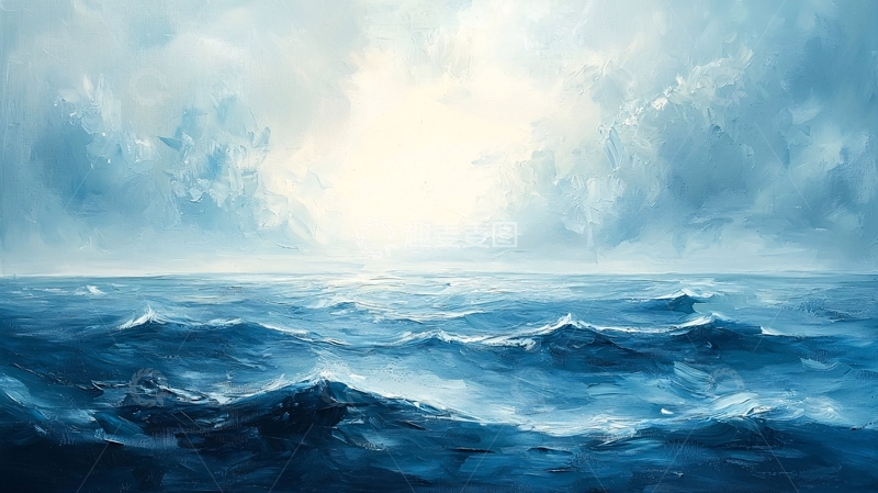 高清大图下载【趣麦麦图】宁静海面云雾缭绕