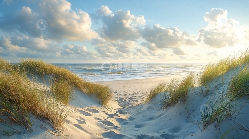 高清大图下载【趣麦麦图】海边沙滩阳光唯美风光