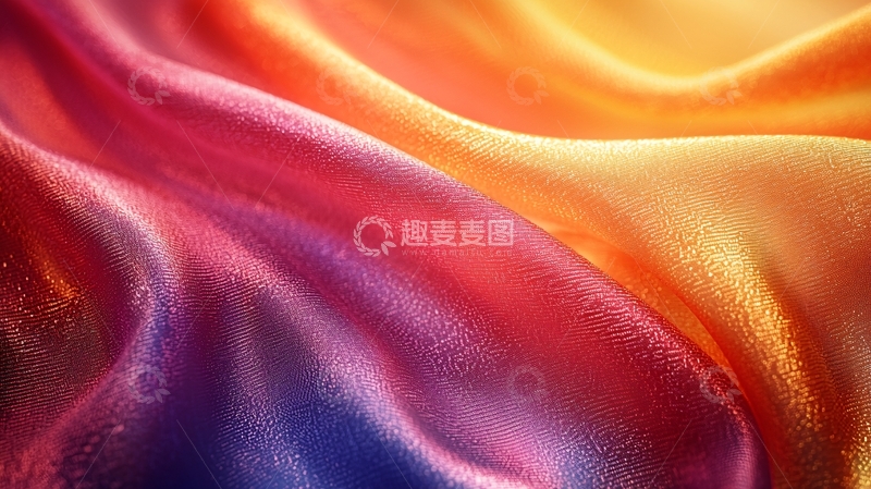 高清大图下载【趣麦麦图】渐变色丝绸布料纹理