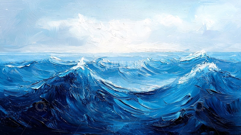 高清大图下载【趣麦麦图】蓝色海洋波浪