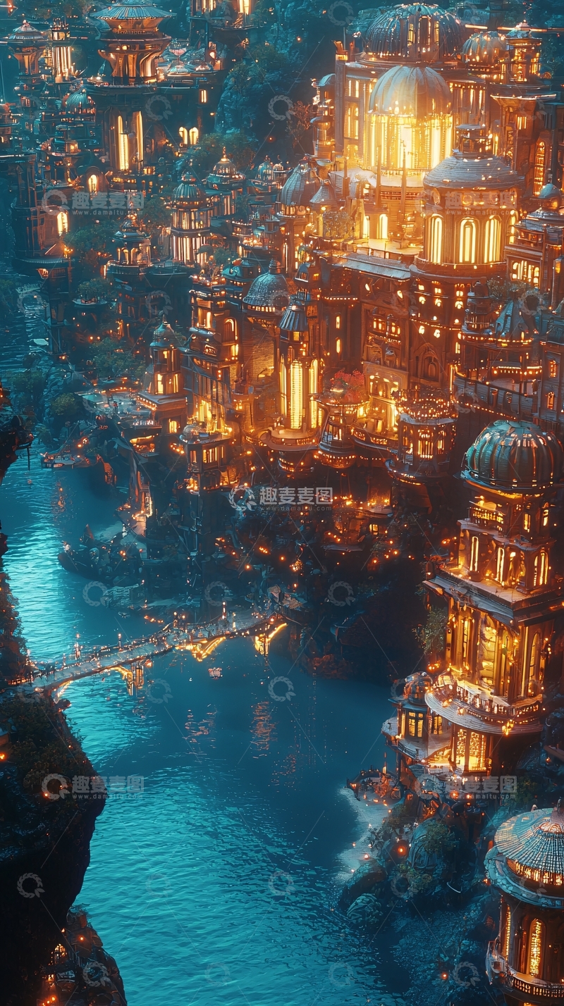 高清大图下载【趣麦麦图】峡谷中的黄金之城