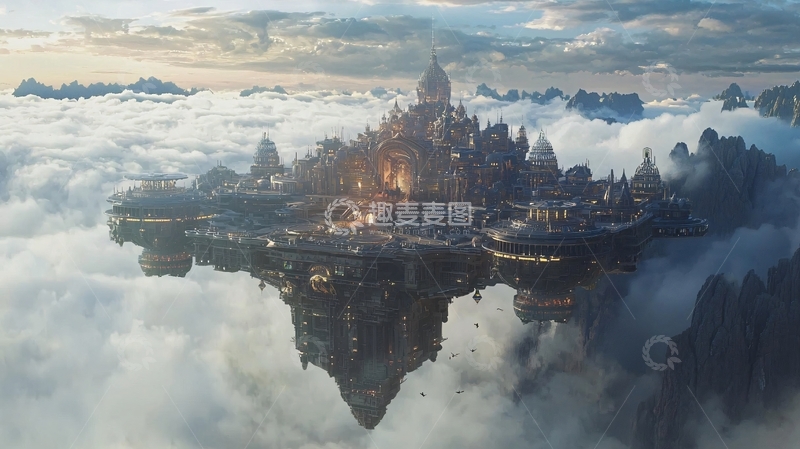 高清大图下载【趣麦麦图】云端城市