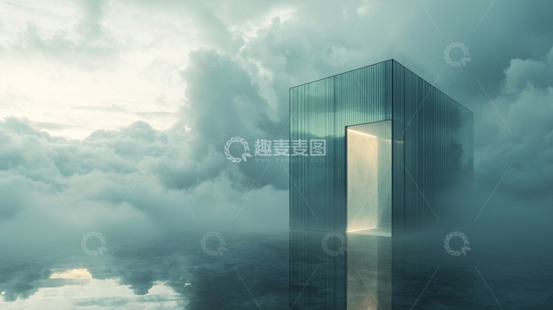 高清大图下载【趣麦麦图】云端玻璃建筑