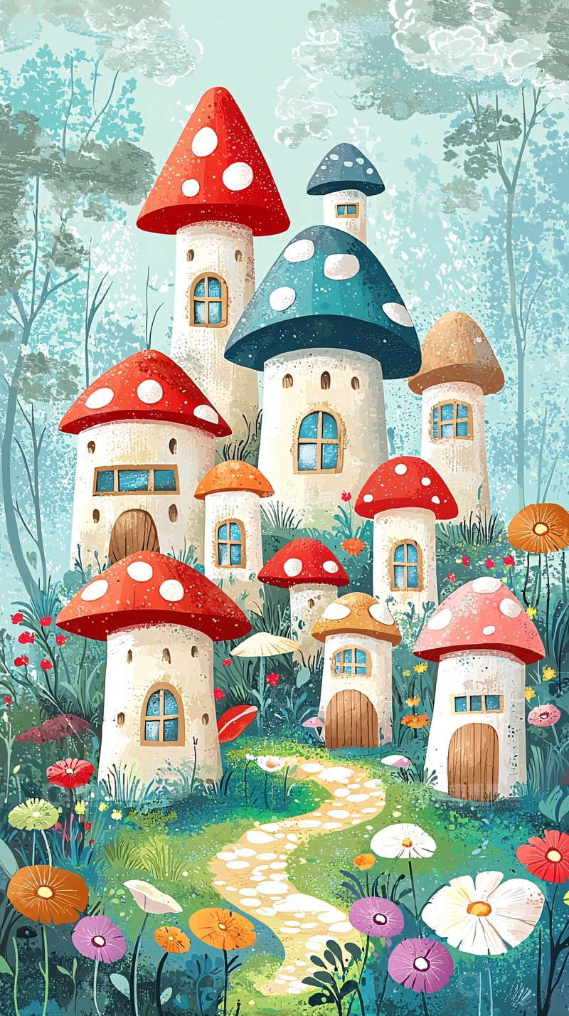 高清大图下载【趣麦麦图】蘑菇屋