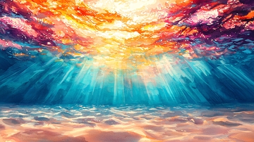 海底阳光穿透水面