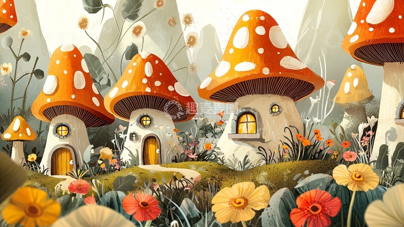 高清大图下载【趣麦麦图】蘑菇屋