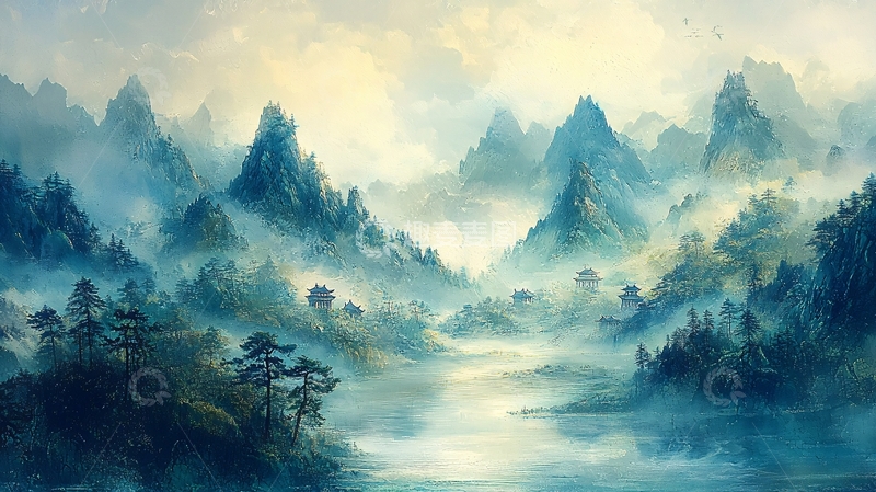 高清大图下载【趣麦麦图】水墨山水