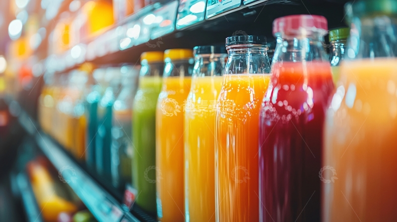 高清大图下载【趣麦麦图】超市货架果汁饮料
