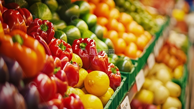 高清大图下载【趣麦麦图】超市水果蔬菜货架