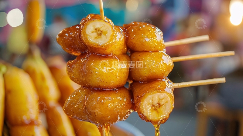 高清大图下载【趣麦麦图】裹糖香蕉串