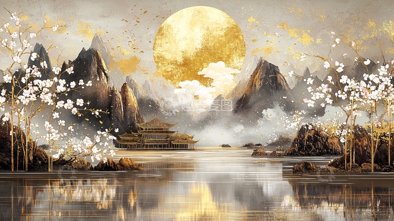 高清大图下载【趣麦麦图】水墨风山水