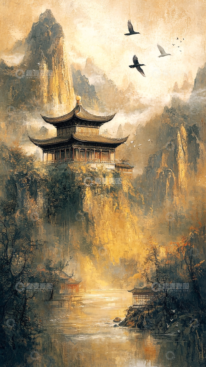 高清大图下载【趣麦麦图】中国风山水风景唯美意境