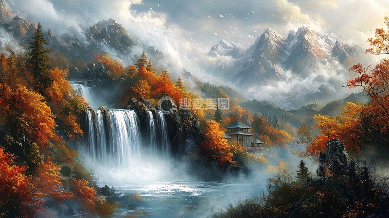 高清大图下载【趣麦麦图】秋日山水