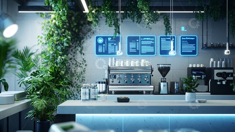 高清大图下载【趣麦麦图】科技感咖啡馆