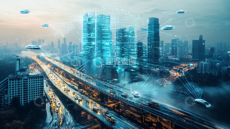 高清大图下载【趣麦麦图】未来城市交通