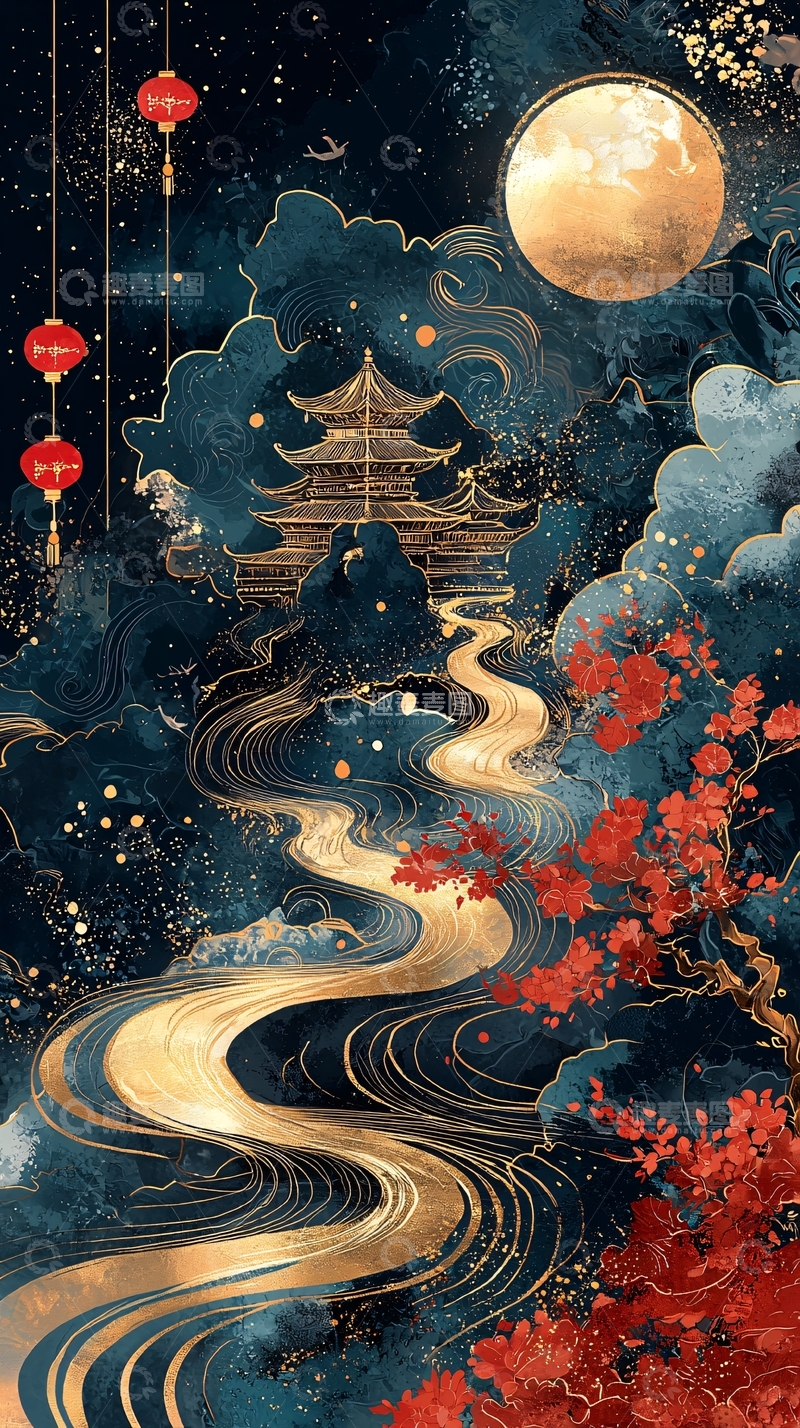 高清大图下载【趣麦麦图】中式水墨风