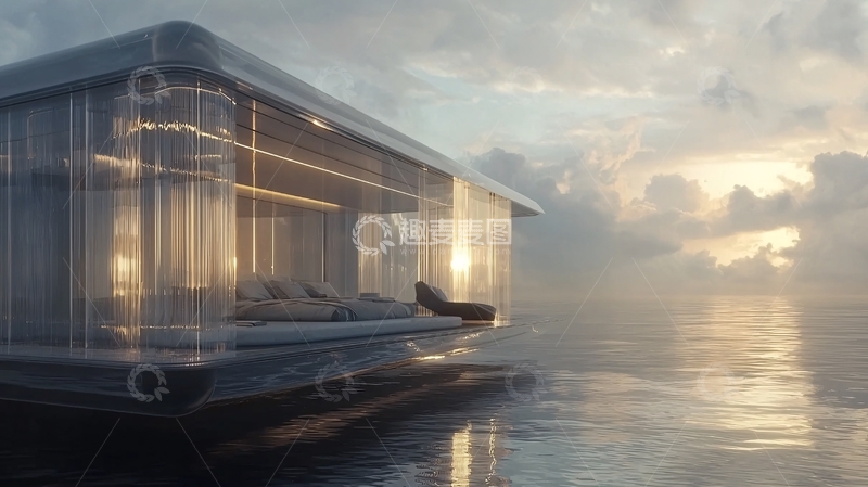 高清大图下载【趣麦麦图】未来水上漂浮别墅