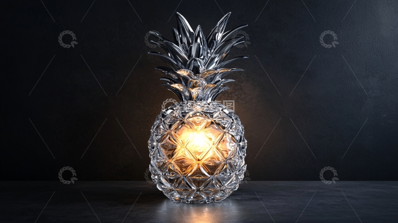 高清大图下载【趣麦麦图】透明菠萝台灯
