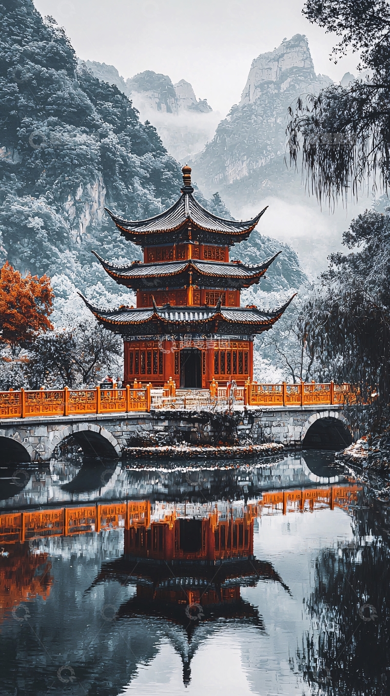 高清大图下载【趣麦麦图】中国风古建筑风景