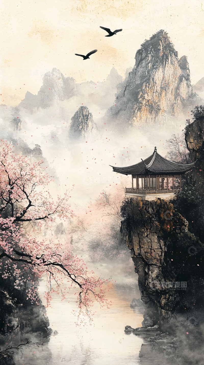 高清大图下载【趣麦麦图】水墨画山水