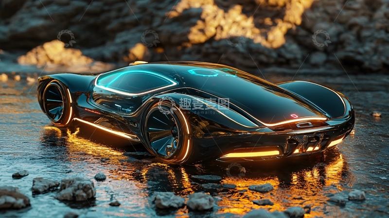 高清大图下载【趣麦麦图】未来感跑车