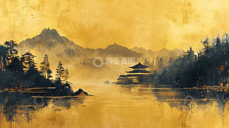 高清大图下载【趣麦麦图】水墨山水画276