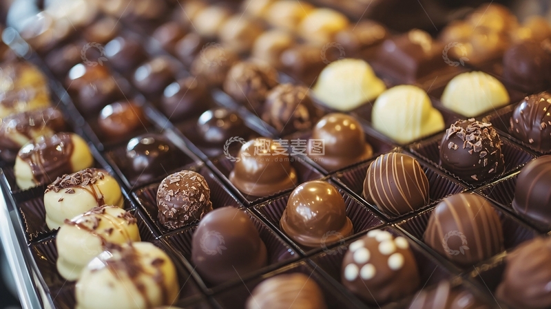 高清大图下载【趣麦麦图】各种口味的巧克力糖果