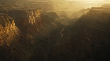 峡谷日出壮丽景色