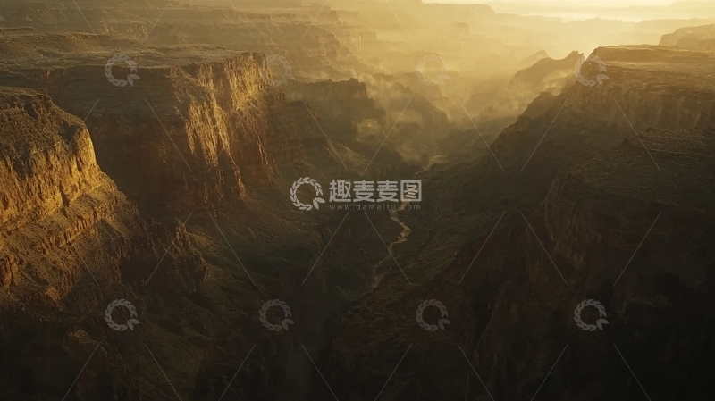 高清大图下载【趣麦麦图】峡谷日出壮丽景色