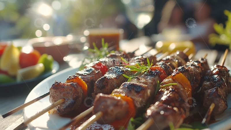 高清大图下载【趣麦麦图】户外烧烤肉串