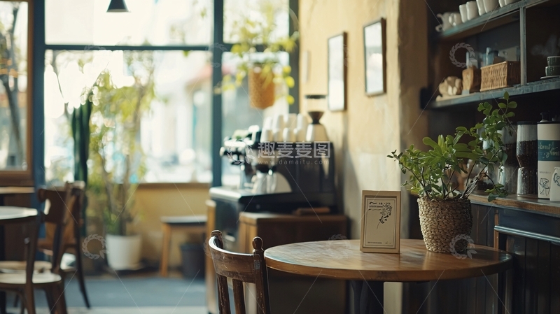高清大图下载【趣麦麦图】文艺咖啡馆室内场景