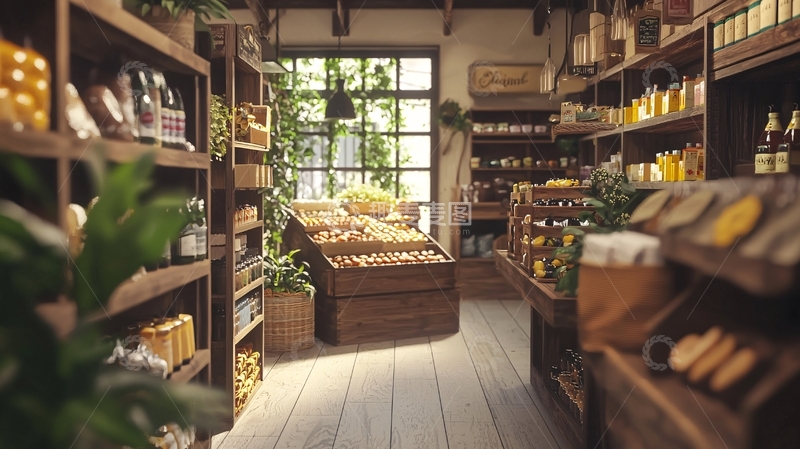 高清大图下载【趣麦麦图】复古杂货铺室内场景