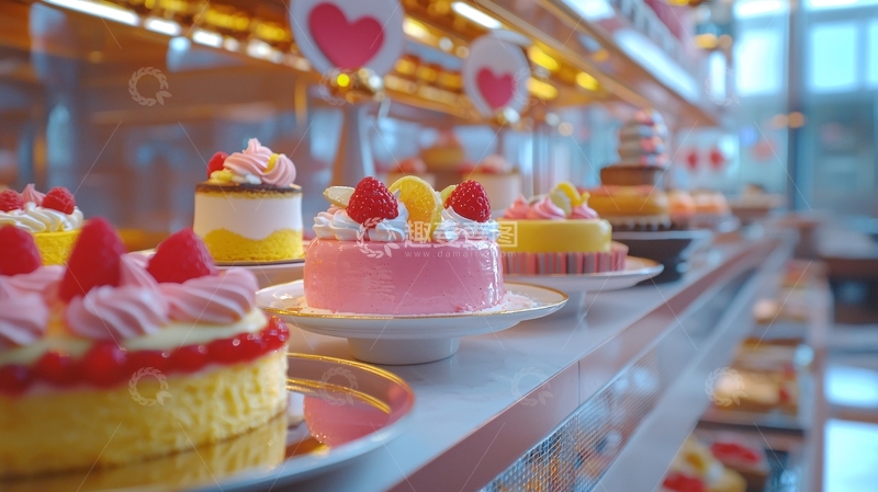 高清大图下载【趣麦麦图】精致甜品店橱窗展示