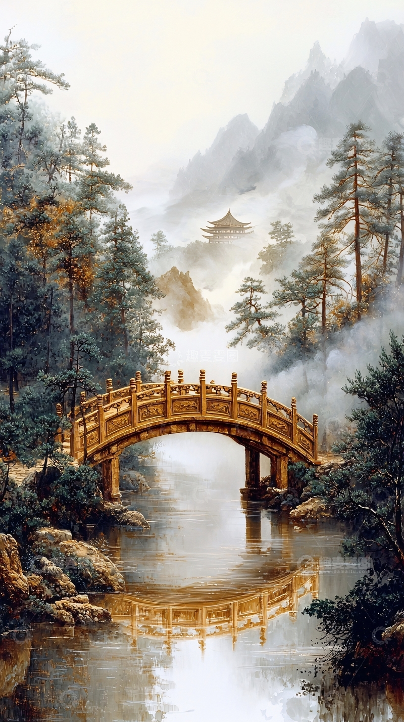 高清大图下载【趣麦麦图】山水画意境