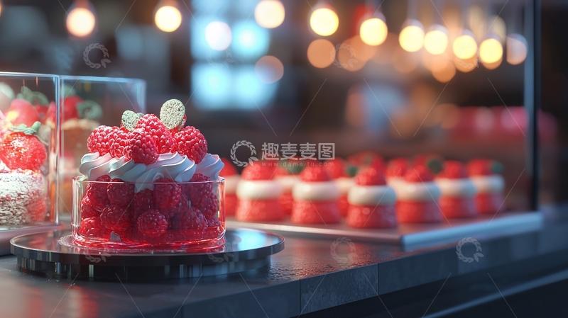 高清大图下载【趣麦麦图】美味甜点橱窗展示